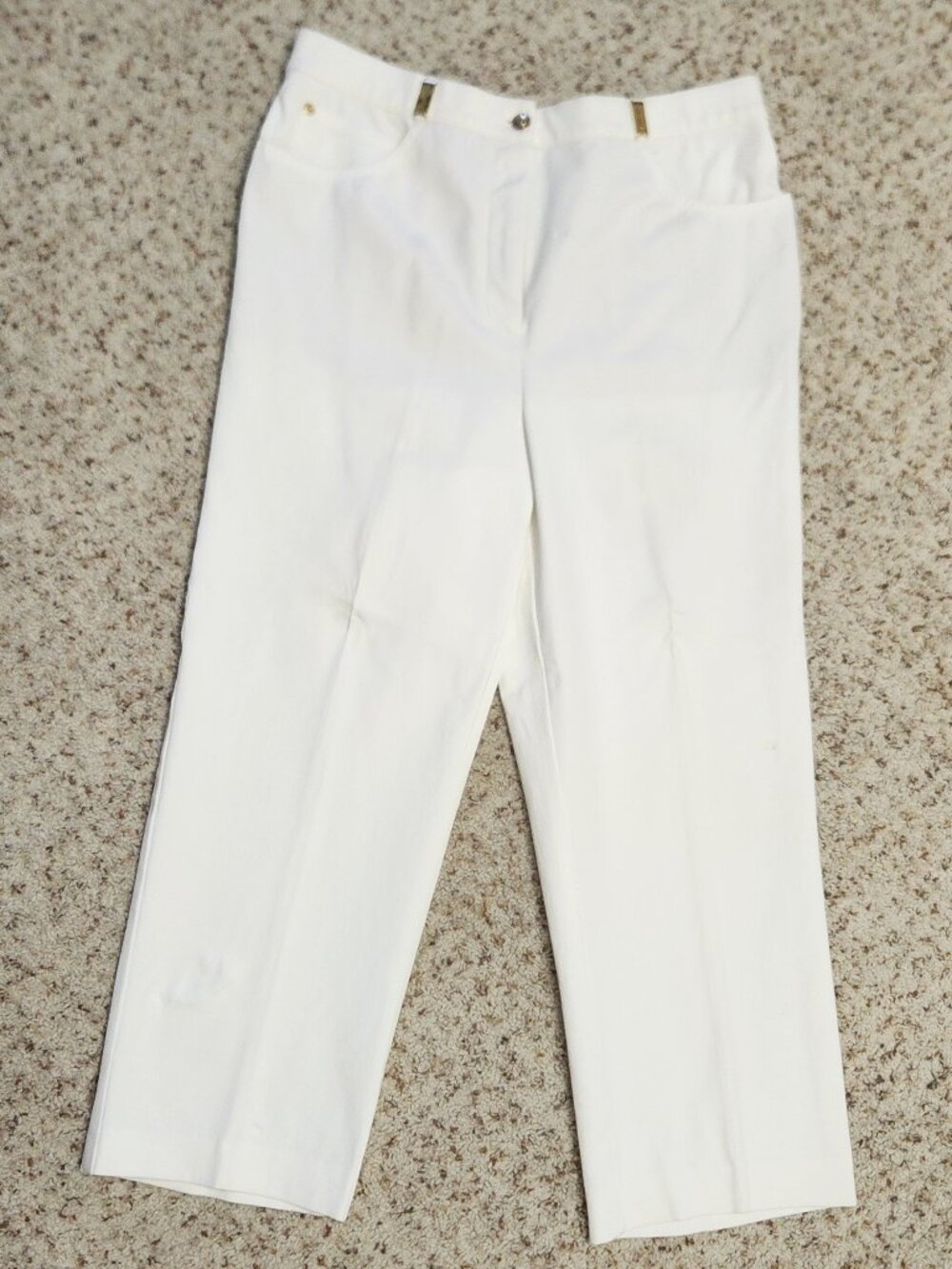 St John pants 12 white cotton 5 pocket Sport